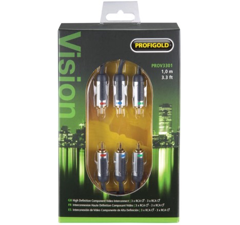 Komponentinis kabelis [3x RCA M - 3x RCA M] – 1.0m